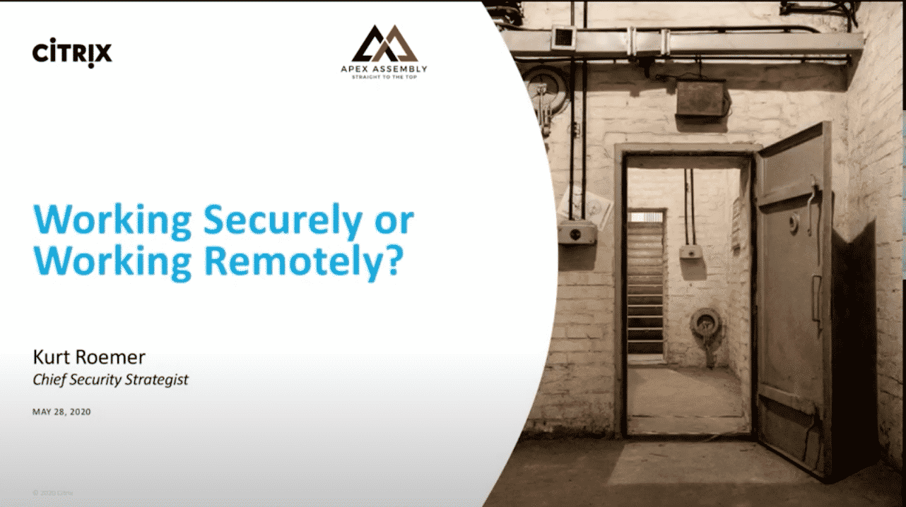 Webinar: Working securely or working remotely?