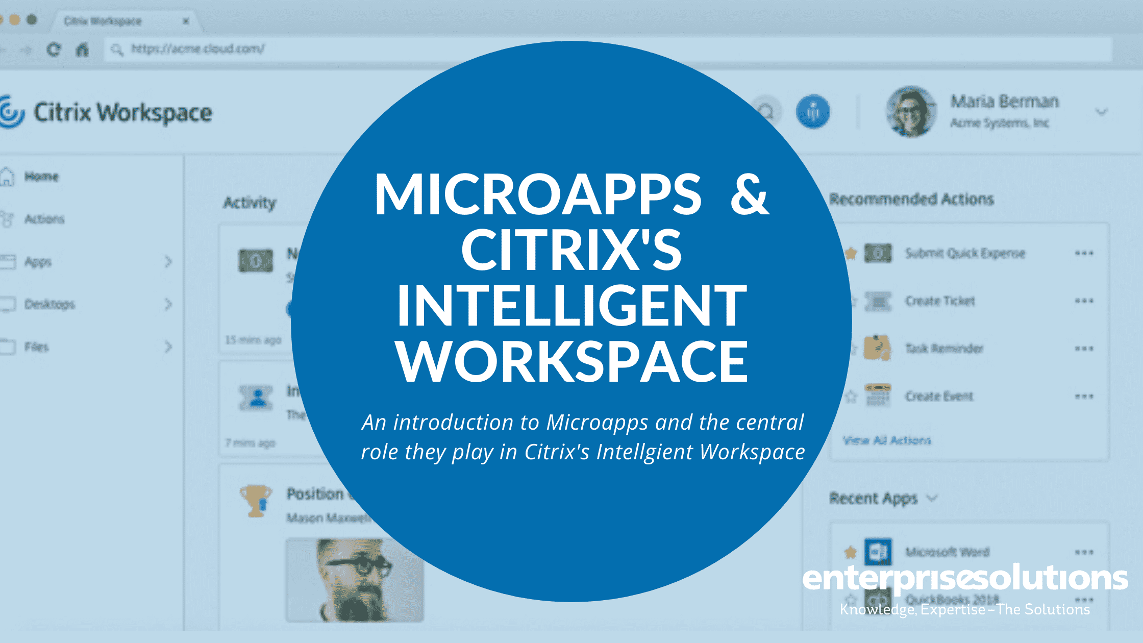 Microapps & Citrix Intelligent Workspace